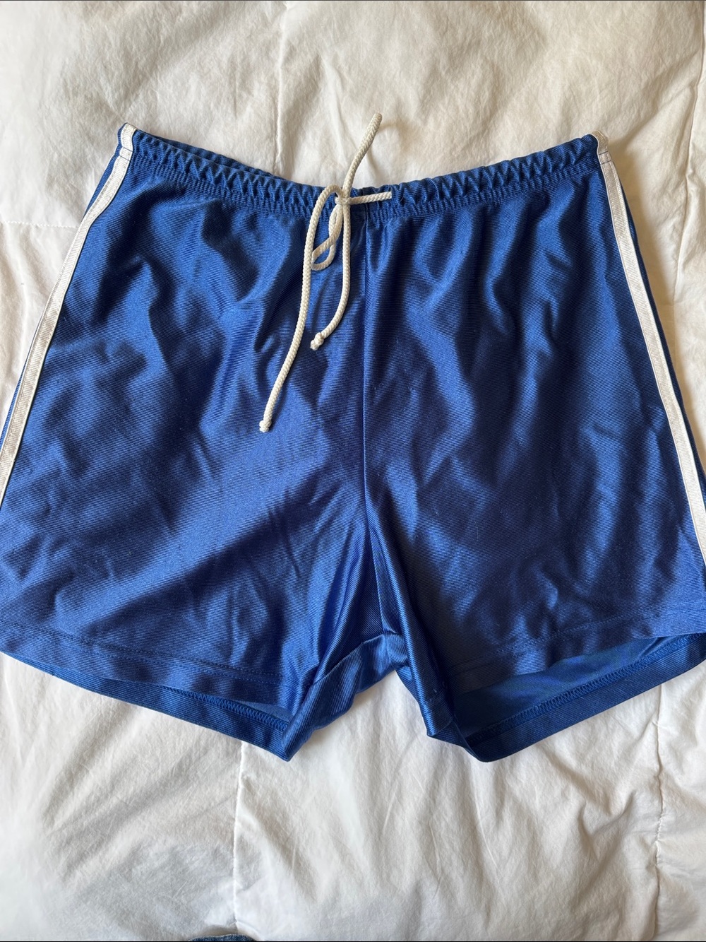 Retro Basic Editions Blue Athletic Drawstring Shorts